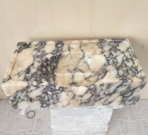 Calacatta Viola Marble Bathroom Sink: Luxury Wall Mounted Sink