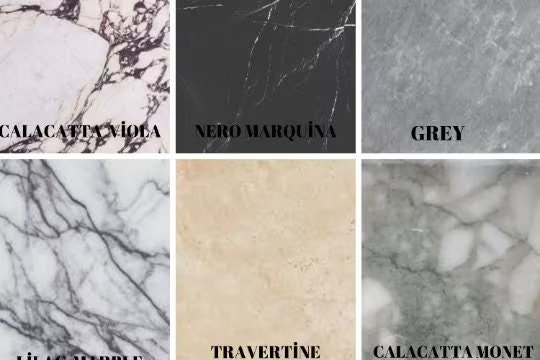 Calacatta Viola Marble Sink: Ribbed Farmhouse Bathroom Vanity - Image 10