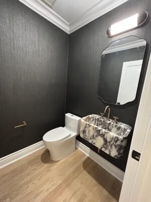 Calacatta Viola Marble Wall Mounted Bathroom Sink (16"x24"x10")