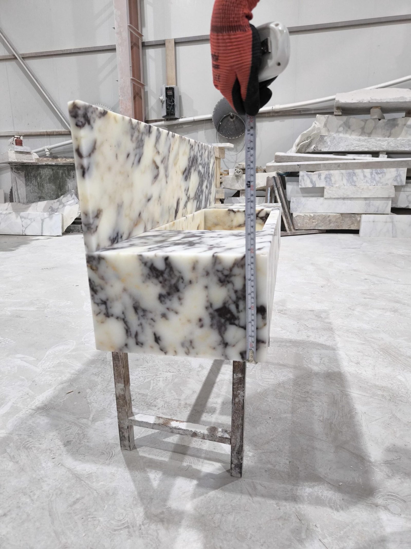 Calacatta Viola Marble Sink with Backsplash: Luxury Bathroom Vanity - Image 6