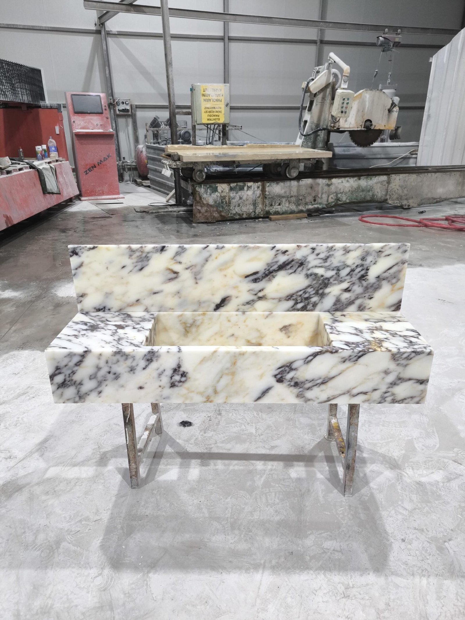 Calacatta Viola Marble Sink with Backsplash: Luxury Bathroom Vanity - Image 9