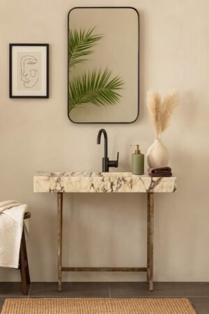 Calacatta Viola Marble Sink: Large Handcrafted Bathroom Vanity Basin