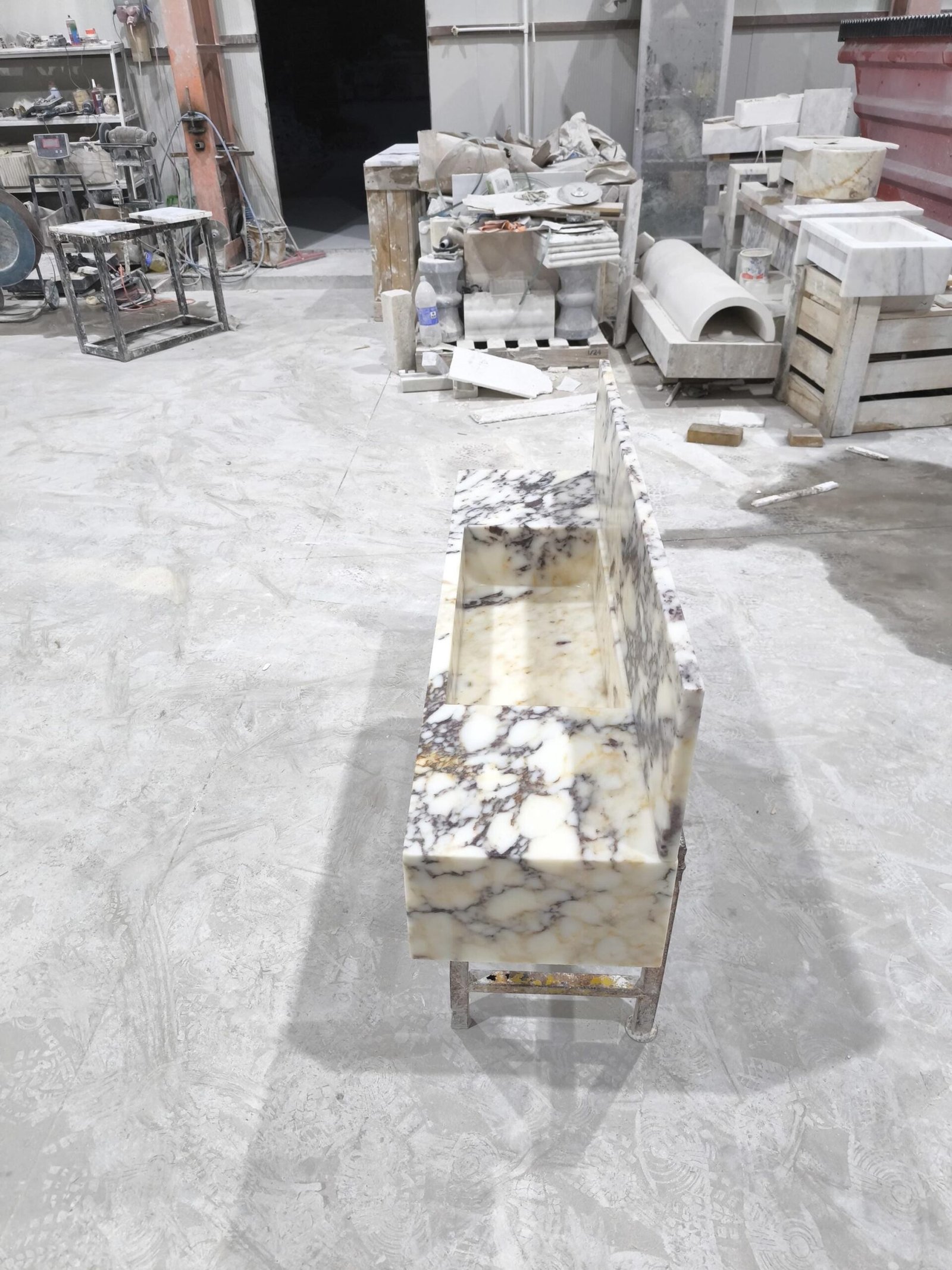 Calacatta Viola Marble Sink with Backsplash: Luxury Bathroom Vanity - Image 2