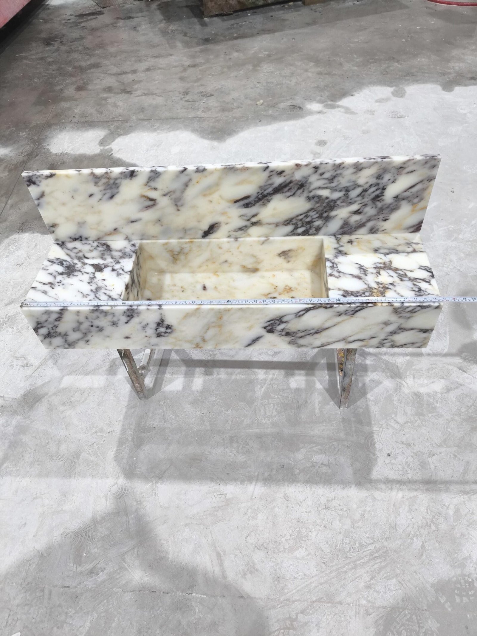 Calacatta Viola Marble Sink with Backsplash: Luxury Bathroom Vanity - Image 8