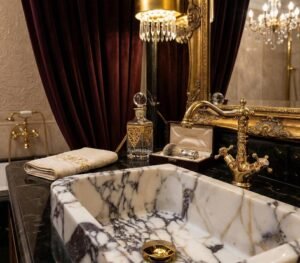 Calacatta Viola Marble Wall Mount Sink Rectangle 16x24 Polished