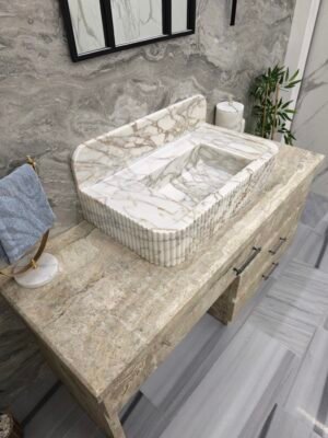 Calacatta Gold Marble Sink