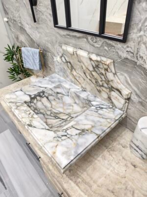 Calacatta Monet Marble Sink