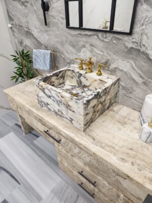 Calacatta Viola Marble Architectural Sink