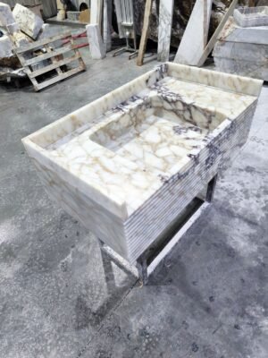 Calacatta Viola Gold Marble Sink